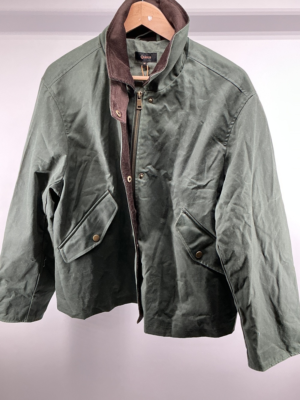 Organic Waxed Cotton Cropped Barn Jacket